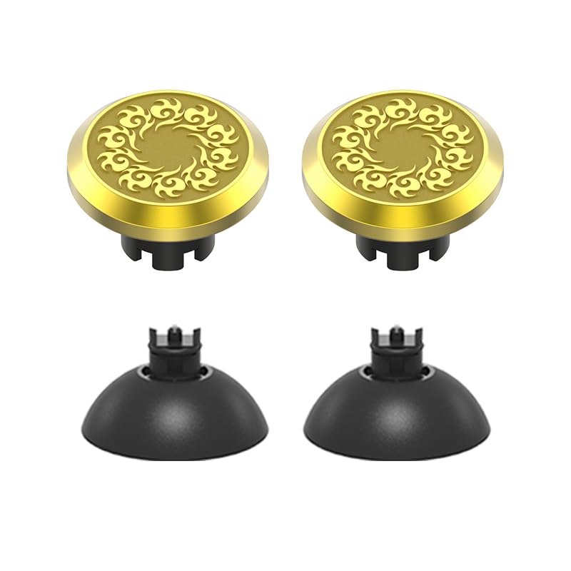 KD.FLY Metal Thumbsticks for PS5 Controller Joystick Replacement Thumb Sticks for PS4 Controller Custom Thumb Grips for Switch Pro Controller 2 Joystick 2 Thumbstick Base Celestial Cloud