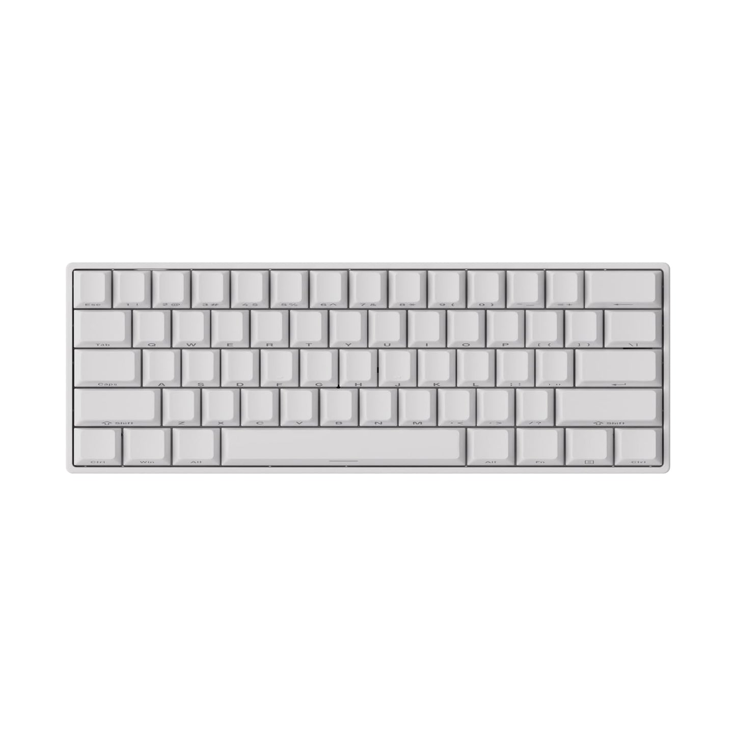 MONSGEEK FUN60 Pro Rapid Trigger Gaming Keyboard 8k SP Magnetic Switch HE Keyboard Multi-Modes Wireless 60% White Shine-Through (Glare Magnetic Switch)
