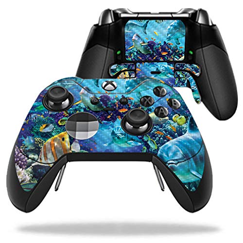 MightySkins Carbon Fiber Skin for Microsoft Xbox One Elite Controller - Ocean Friends | Protective Durable Textured Carbon Fiber Finish | Easy to Apply Remove and Change Styles | Made in The USA