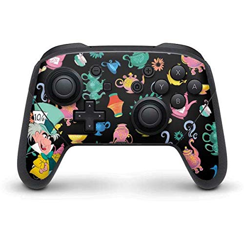 Skinit Decal Gaming Skin Compatible with Nintendo Switch Pro Controller - Officially Licensed Disney Alice in Wonderland (Animated) The Mad Hatter Design