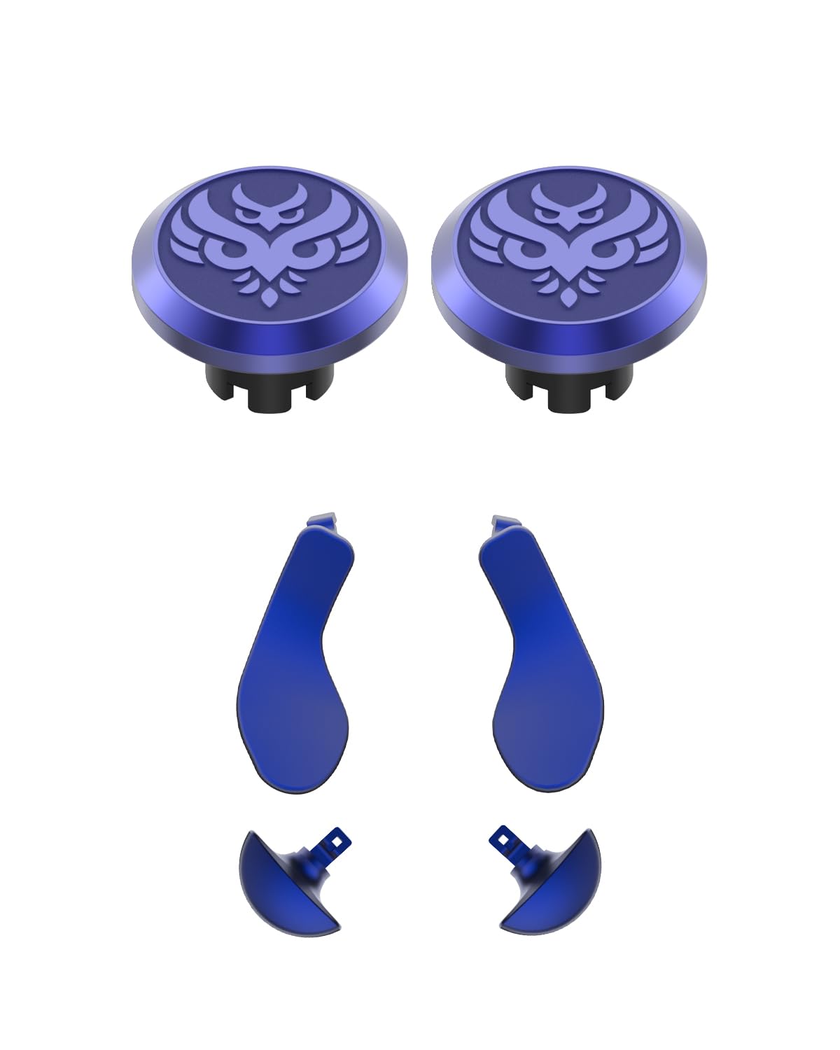 KD.FLY Metal Thumbsticks & Back Paddles for PS5 Edge Controller Joystick Replacement Custom Analog Thumb Sticks Caps for PS5 Dual Sense Edge Stick Module 2 Joystick 4 Back Buttons Owl