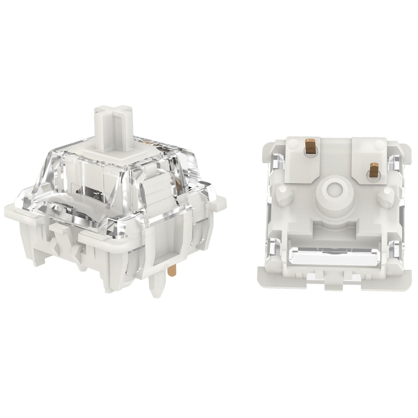 GATERON G White Pro 3.0 Keyboard Switches Pre-lubed 5 pins 38gf RGB LED Linear Key Switches for MX Mechanical Keyboard (35PCS)