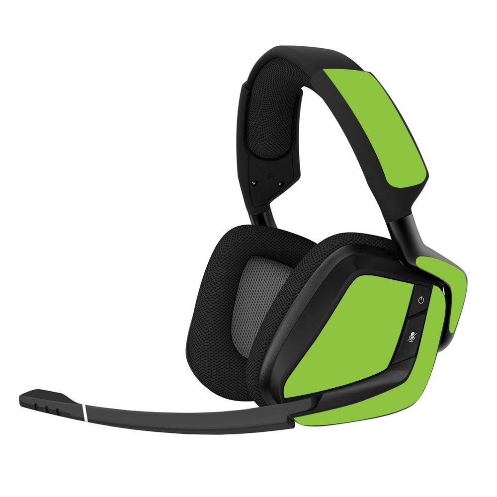 MightySkins Skin Compatible with Corsair Void Pro Gaming Headset - Solid Lime Green | Protective, Durable, and Unique Vinyl Deca