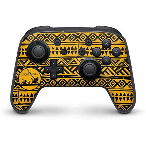 Skinit Decal Gaming Skin Compatible with Nintendo Switch Pro Controller - Officially Licensed Disney The Lion King Simba Timon and Pumba Tribal Print Design