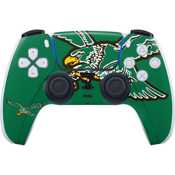 Skinit Decal Gaming Skin Compatible with PS5 Controller - Officially Licensed NFL Philadelphia Eagles Retro Logo Design
