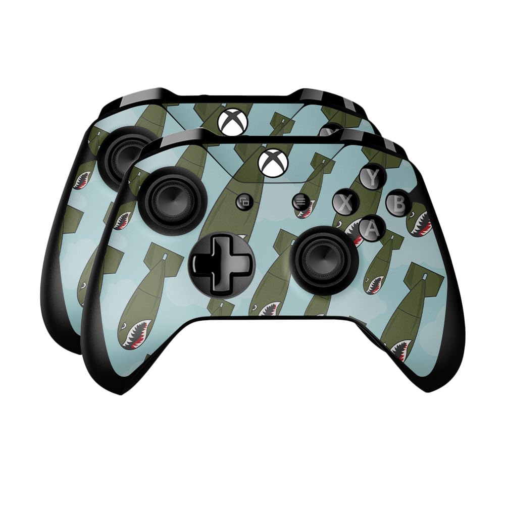 Skin Compatible with Microsoft Xbox One Controller (2 Pack) - Bombs Away - Premium 3M Vinyl Protective Wrap Decal Cover - Easy to Apply | Crafted in The USA by MightySkins
