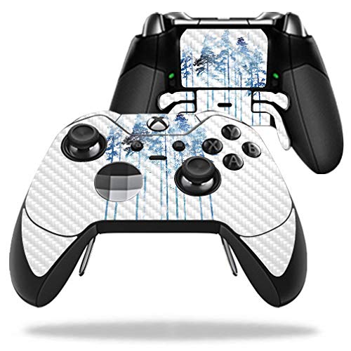 MIGHTY SKINS MightySkins Carbon Fiber Skin for Microsoft Xbox One Elite Controller - Sleeping in The Woods | Protective Durable Textured Carbon Fiber Finish | Easy to Apply | Made in The USA