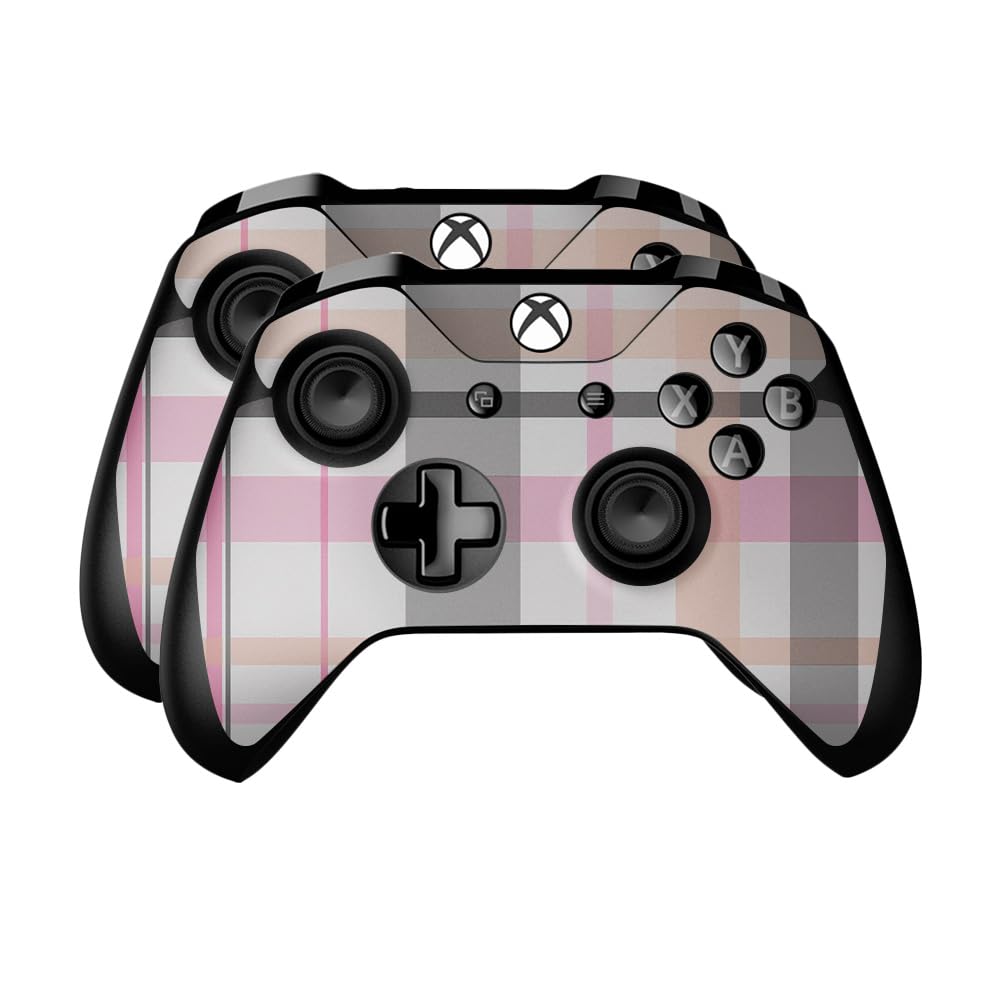 Skin Compatible with Microsoft Xbox One Controller (2 Pack) - Plaid - Premium 3M Vinyl Protective Wrap Decal Cover - Easy to Apply | Crafted in The USA by MightySkins