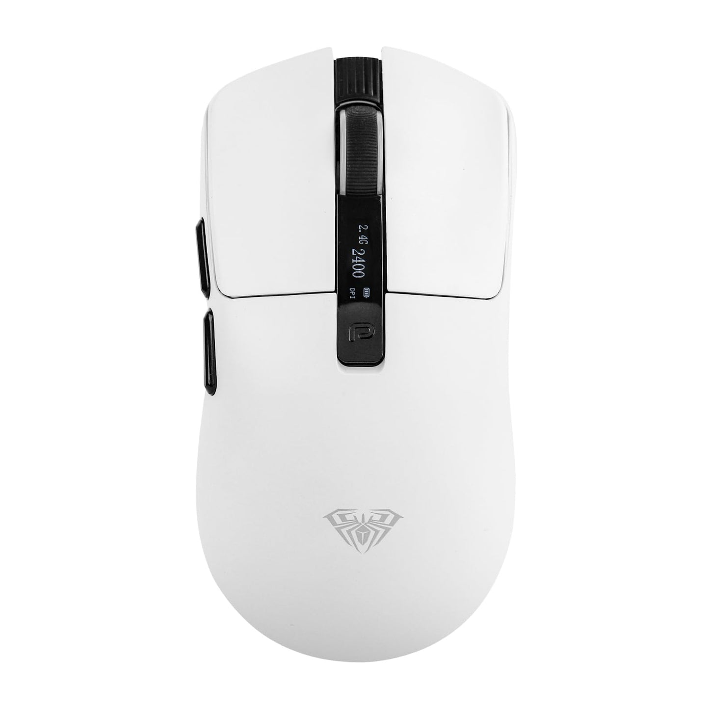 MechLands Aula SC590 PRO Gaming Mouse with Display Screen 2.4G/USB-C/BT Wireless Mouse with 500mAh Battery Adjustable 20 000 DPI & 1000 Polling Rate PAW3311 Sensor for Win/Mac/Gaming (White)