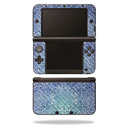 MightySkins Carbon Fiber Skin for Nintendo 3DS XL Original (2012-2014) - Carved Blue | Protective Durable Textured Carbon Fiber Finish | Easy to Apply Remove and Change Styles | Made in The USA