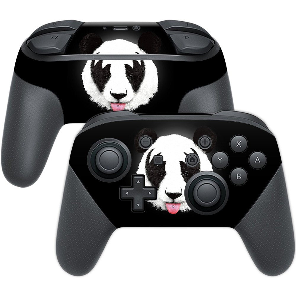 MightySkins Skin Compatible with Nintendo Switch Pro Controller - Rock N Roll Panda | Protective, Durable, and Unique Vinyl wrap