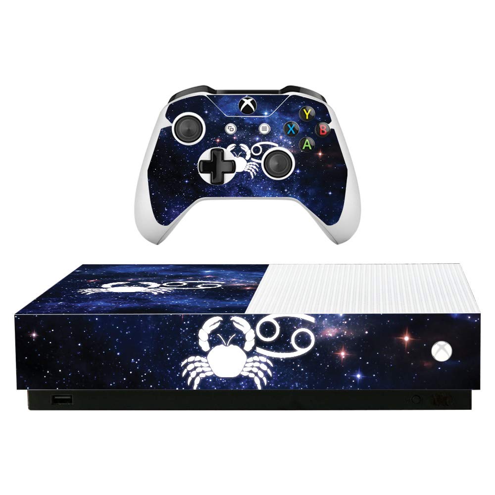 MightySkins Skin for Microsoft Xbox One S All-Digital Edition - Cancer | Protective Durable and Unique Vinyl Decal wrap Cover | Easy to Apply Remove and Change Styles | Made in The USA