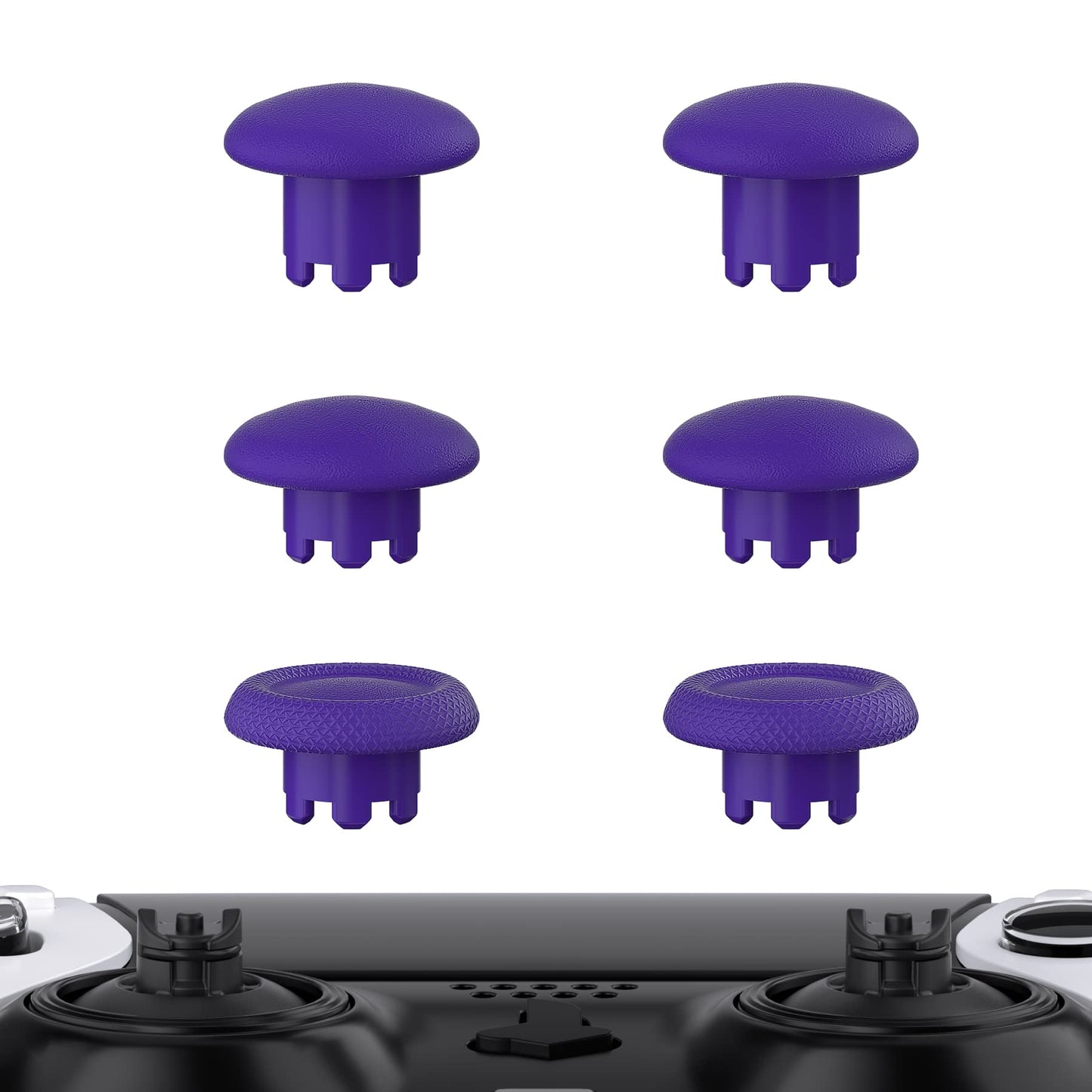 eXtremeRate Purple Replacement Swappable Thumbsticks for PS5 Edge Controller, Custom Interchangeable Analog Stick Joystick Caps