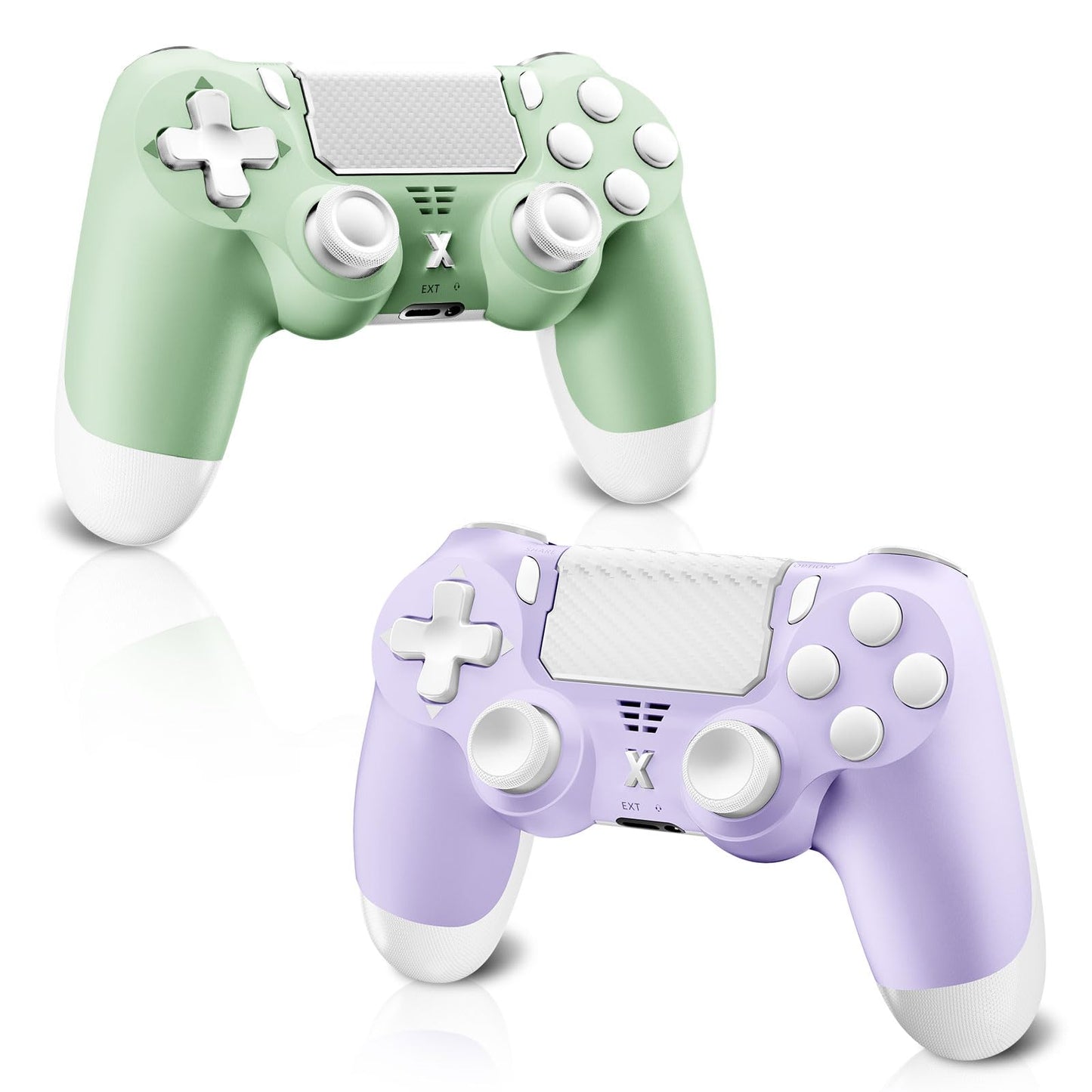 Puiseno Wireless Controller for PS-4 Dual Vibration Game Joystick/Motion Sensing/Touchpad/Speaker/3.5mm Audio Jack Headphone Upgraded Six-Axis Sensor Compatible with PS4/Slim/Pro Console/PC (green)