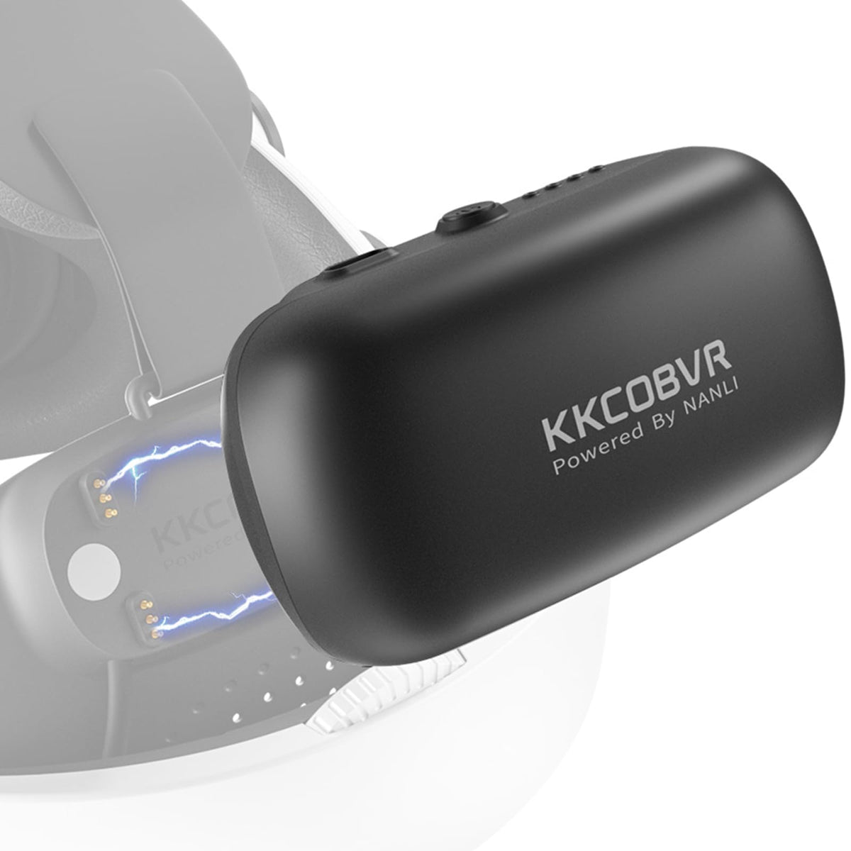 KKCOBVR Black P2 Battery with 10000mH Fits for KKCOBVR Q3PRO/ Q2PRO/ O2/ P4 Battery Head Strap Compatible for Quest 3S//Quest3/2/PRO