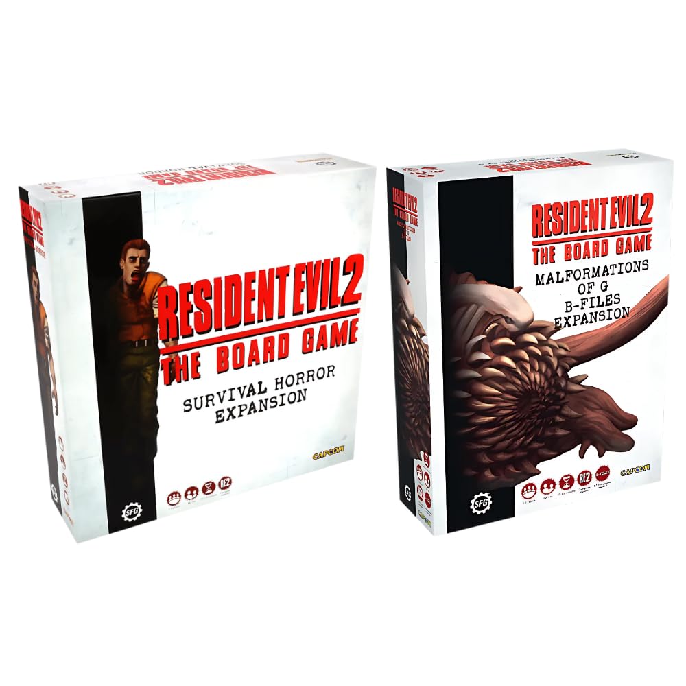 Resident Evil 2 Board Game Bundle with Survival Horror and Malformations of G B-Files (2 Items)