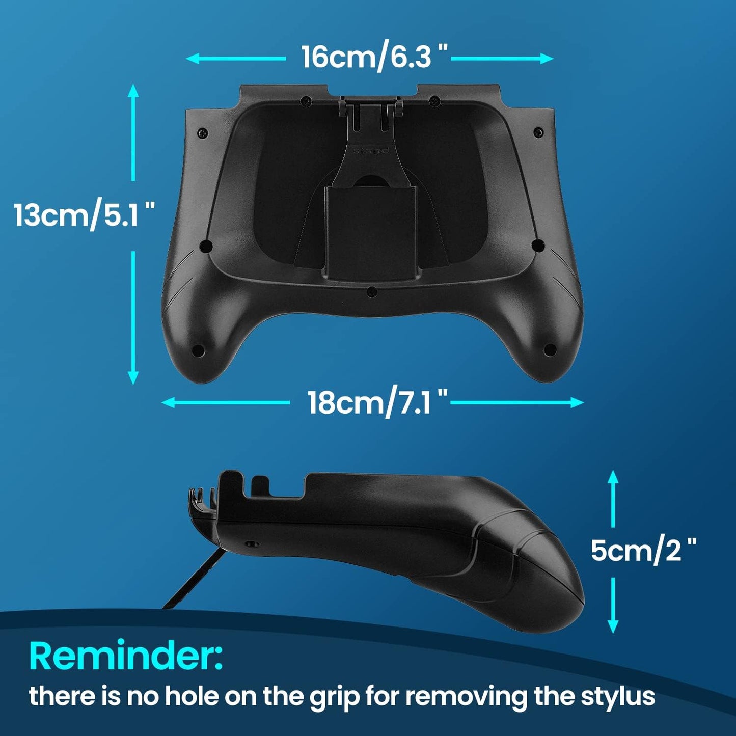 OSTENT Joypad Bracket Holder Grip for Nintendo 3DS LL/XL - Durable, Flexible, Black