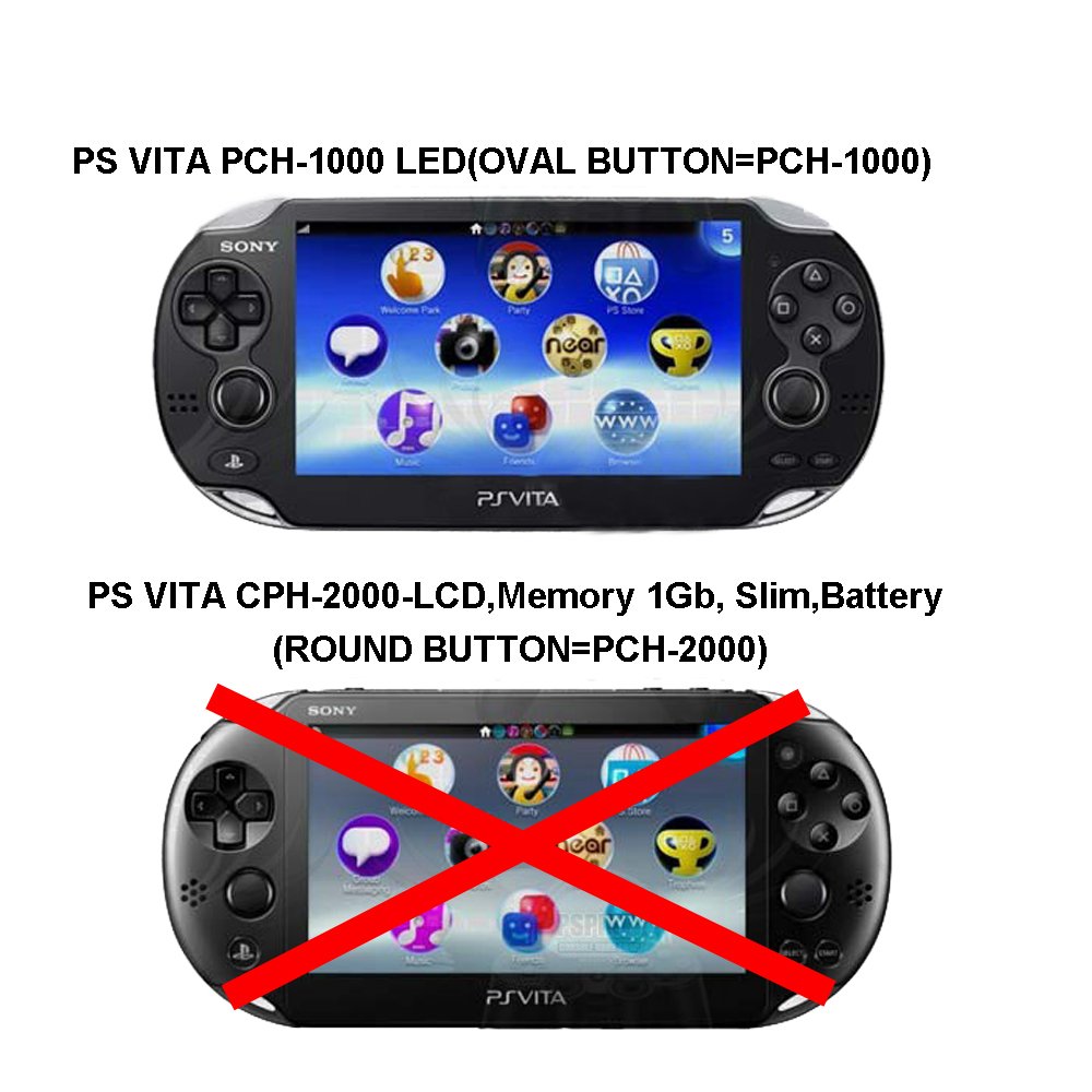 Cosmos Hard Case Cover for PS VITA 1000 - Aluminum Faceplate, Black, Fits Oval Start & Select Buttons (Not for PSV 2000)