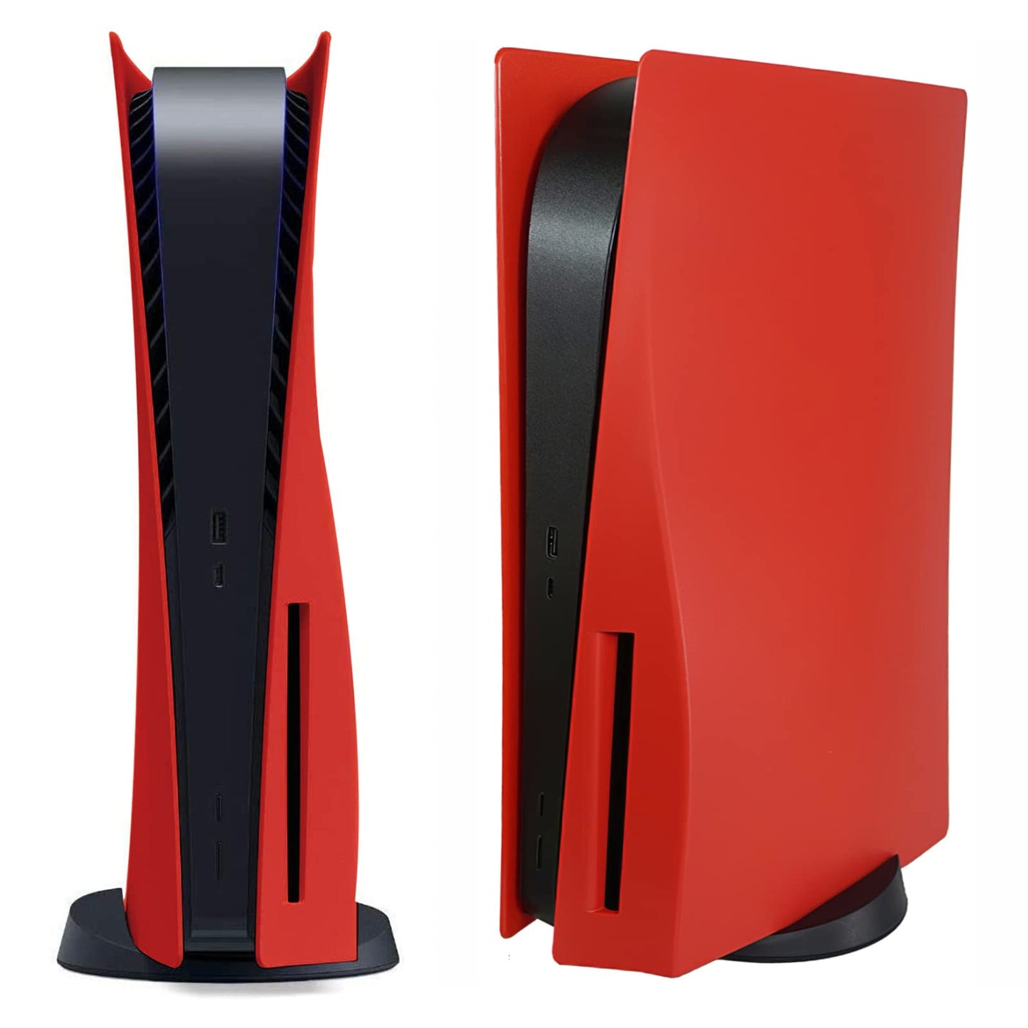 Disc Edition Face Plates Cover Skins Shell Panels for PS5 Console Accessories for PlayStation 5 Protective Shell Replacement Faceplate (Red)