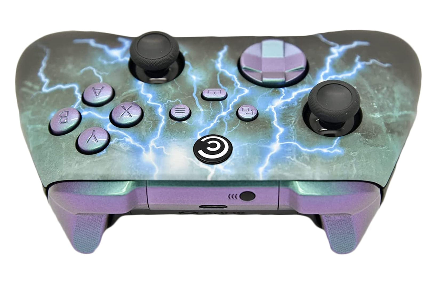 Custom Controllerzz Wireless Controller for Xbox & PC - Green Skies with Chameleon Inserts