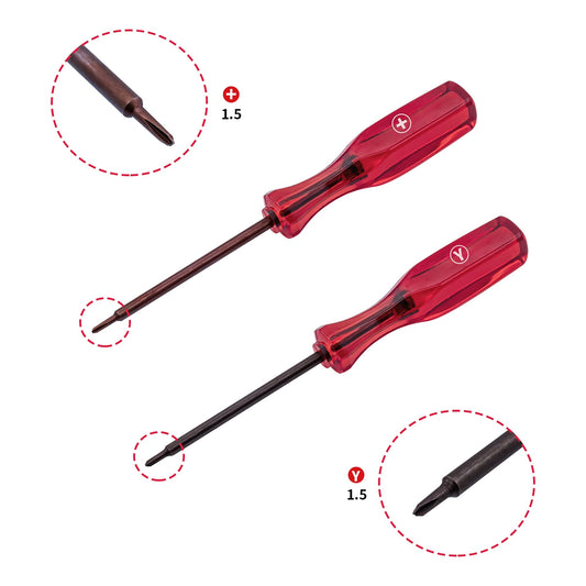 Mcbazel Gam3Gear Tri-Wing & Screwdriver Set for N-Switch, GBA, PS4 - Metal, Set of 2