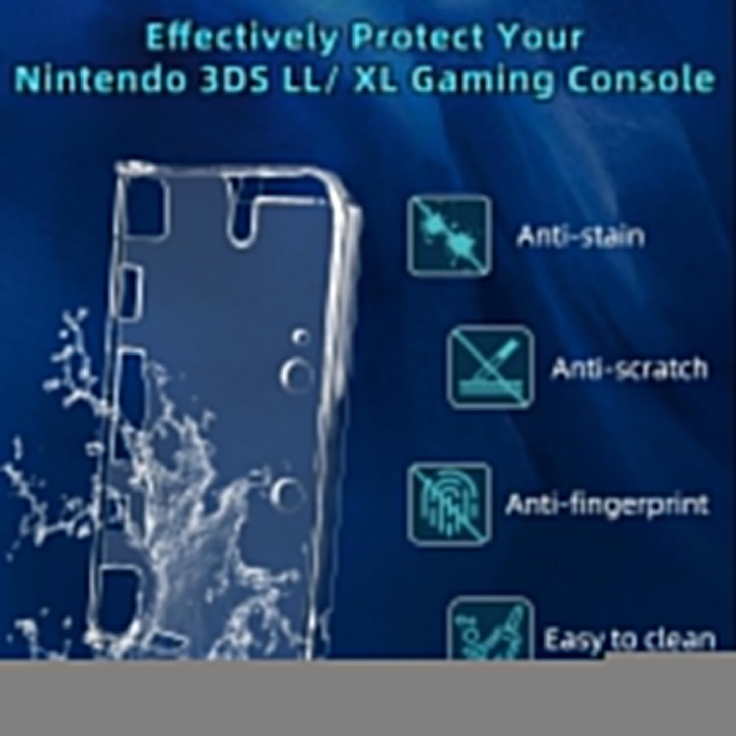 OSTENT 3DS XL LL Clear Crystal Hard Guard Case Cover - Protective Skin Shell, Color Clear, Model 037201
