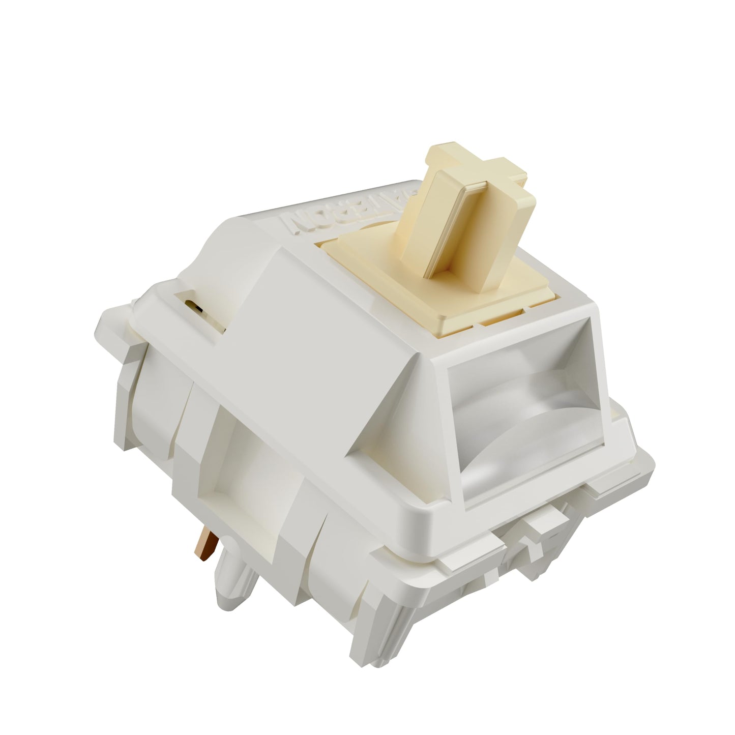 Gateron Cream Keyboard Switches Dual-Stage Spring RGB Pre-lubed 5-Pin Tactile Switches Full POM with Light Guide Pole for MX Mechanical Gaming Keyboard(36Pcs Cream)