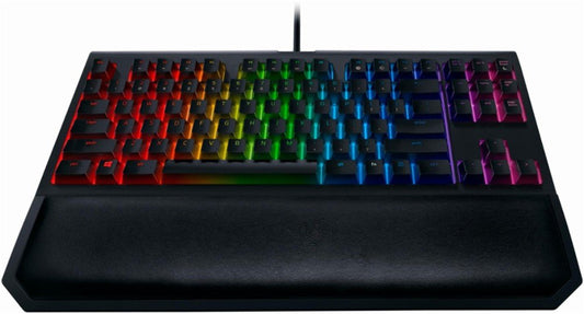 Razer BlackWidow TE Chroma v2 TKL Mechanical Gaming Keyboard - Yellow Switches, RGB Lighting, Black