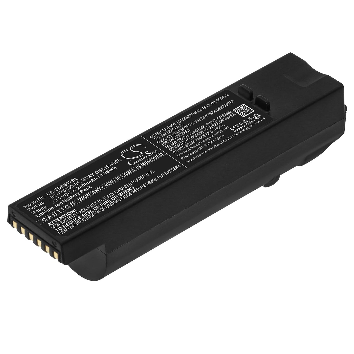 Enyuly 2400mAh Replacement Battery for Zebra DS8100 DS8178 DS8170 AS-000231 82-176890-01 BTRY-DS81EAB0E (3.7V)