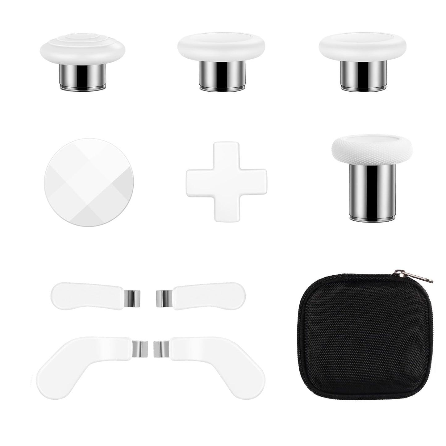 10-in-1 Premium Upgrade Kit for Xbox Elite Series 2 Core: Replacement Thumbsticks D-Pads Paddles & Trigger Buttons to Elevate Your Elite Series 2 Controller Gaming Experience (White)