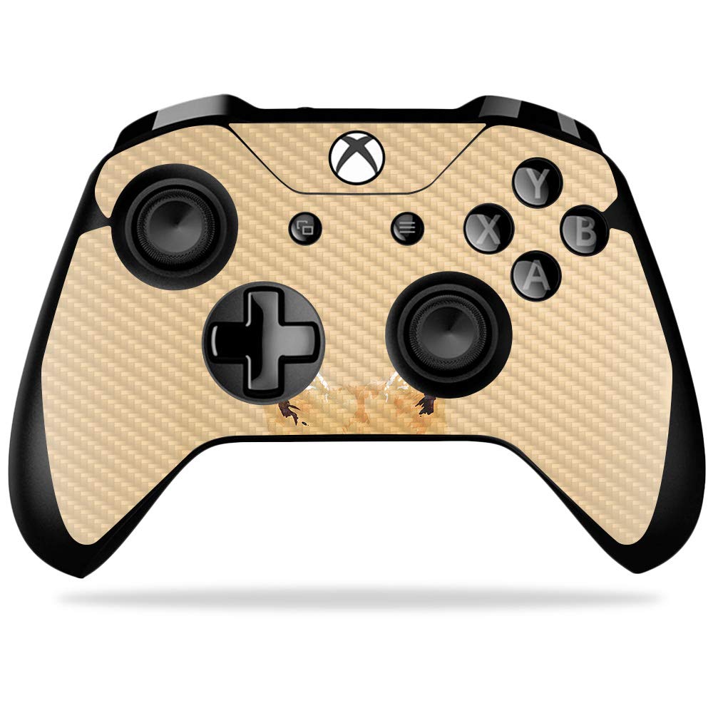 MightySkins Carbon Fiber Skin for Microsoft Xbox One X Controller - Smiling Fox | Protective Durable Textured Carbon Fiber Finish | Easy to Apply Remove and Change Styles | Made in The USA