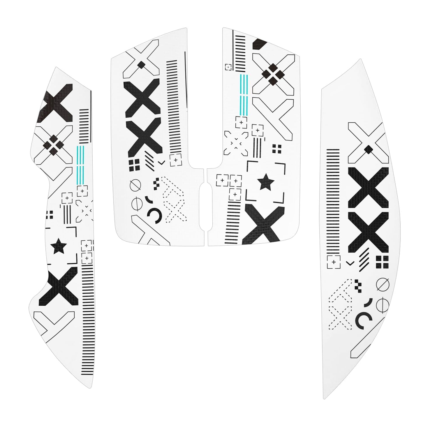 ATTACK SHARK Mouse Anti-Slip Grip Tape for Superlight Wireless Gaming Mice Universal Fit Sweat-Resistant Elastic Side Grips Effortless Application Ultra-Thin Design (0.5mm/0.02in)- White