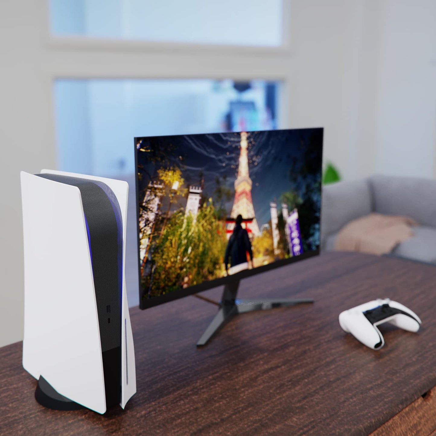 AJKTHGE Dust Cover Net for PS5 - Anti-Dust, Grey Lattice, Compatible with Optical & Digital Versions