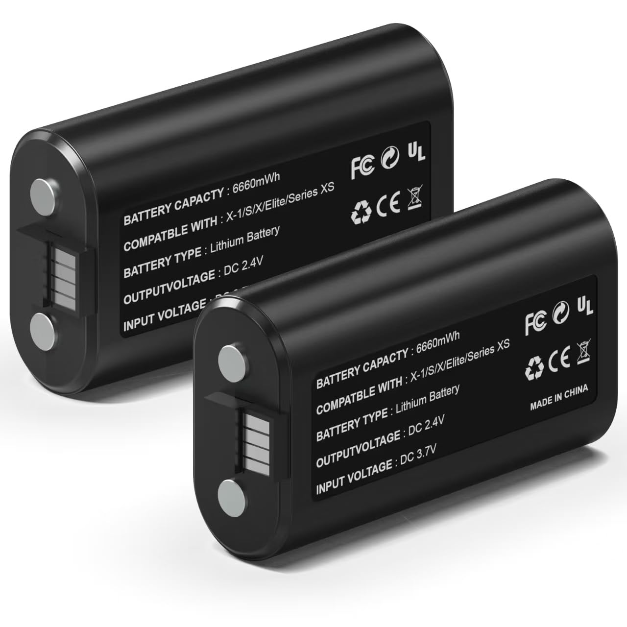 Wzygdzsw 2?6660mWh Rechargeable Battery Pack for Xbox Series X/S & One/One S/One X/Elite Controllers Overcharge/Short-Circuit Protection | Play & Charge FCC/CE Certified (Includes 2 Battery Only)