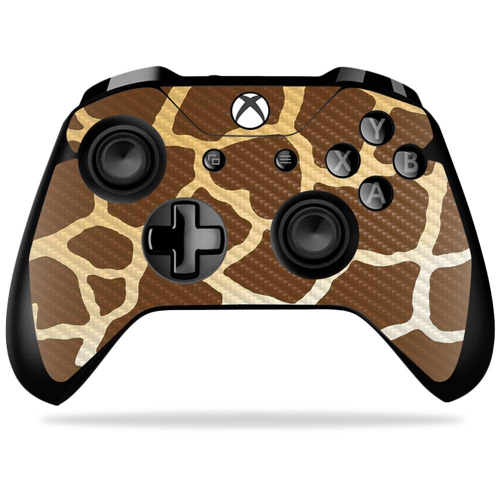 MightySkins Carbon Fiber Skin for Microsoft Xbox One X Controller - Giraffe | Protective Durable Textured Carbon Fiber Finish | Easy to Apply Remove and Change Styles | Made in The USA