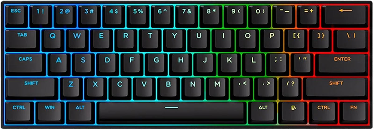 Hyekit x MCHOSE ACE 60 PRO 60% Wired Magnetic Switch Mechanical Gaming Keyboard Rapid control button Hall Effect Keyboard Hyper-Fast Adjustable Actuation 8K Hz Polling Rate RGB HotSwap for PC/Mac Black