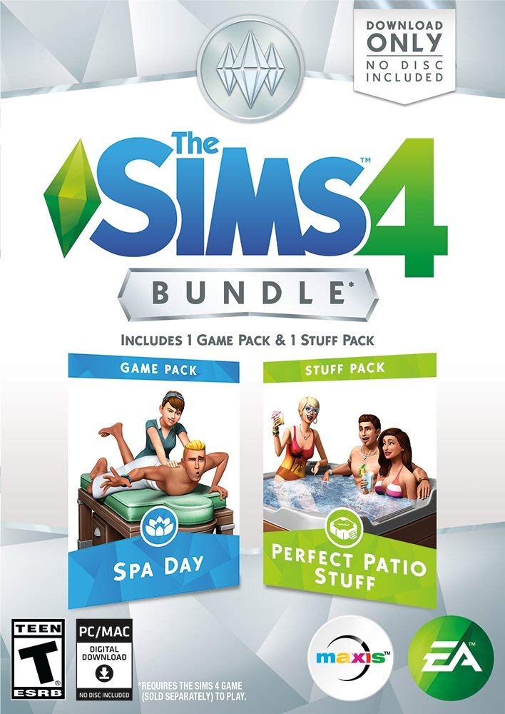 Electronic Arts The Sims 4 Bundle - Spa Day & Perfect Patio Stuff Expansion Pack, Model 014633734836