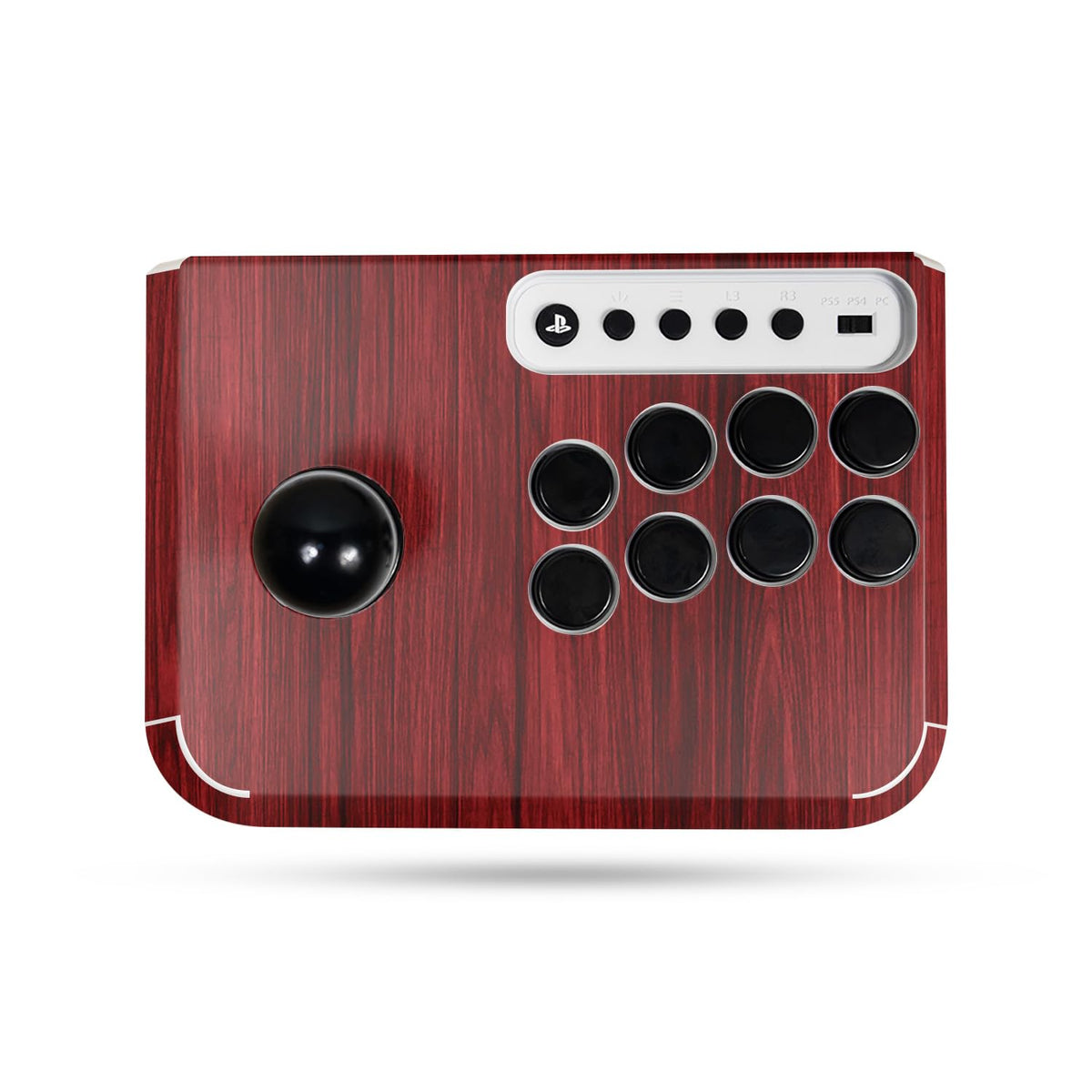 Gaming Skin Compatible with Hori Fighting Stick Mini (PS5 PS4 PC) - Cherry Grain - fine 3M Vinyl Protective Wrap Decal Cover - Easy to Apply | Crafted in The USA by MightySkins