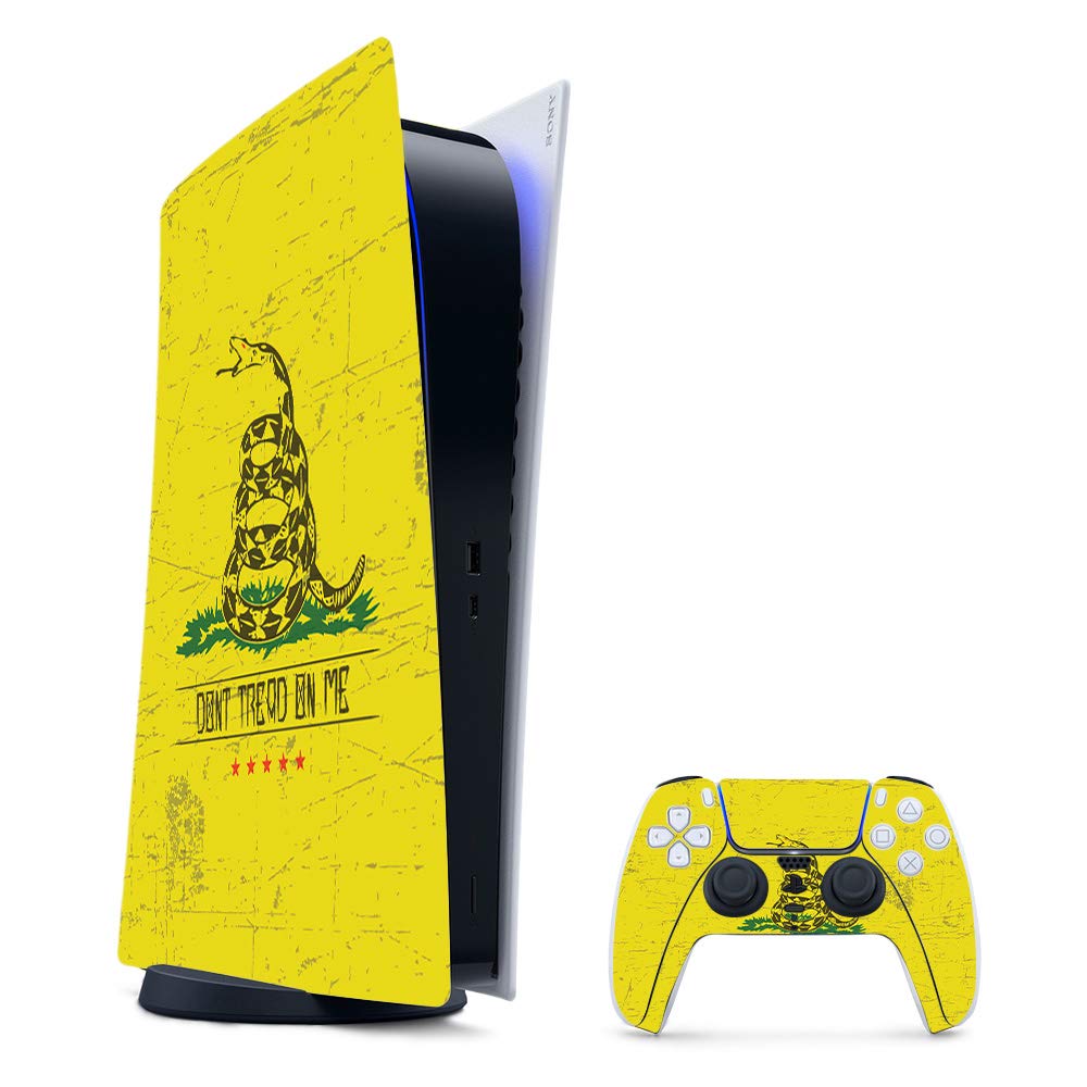 MightySkins Gaming Skin for PS5 / PlayStation 5 Digital Edition Bundle - Dont Tread | Protective Viny wrap | Easy to Apply and Change Style | Made in The USA