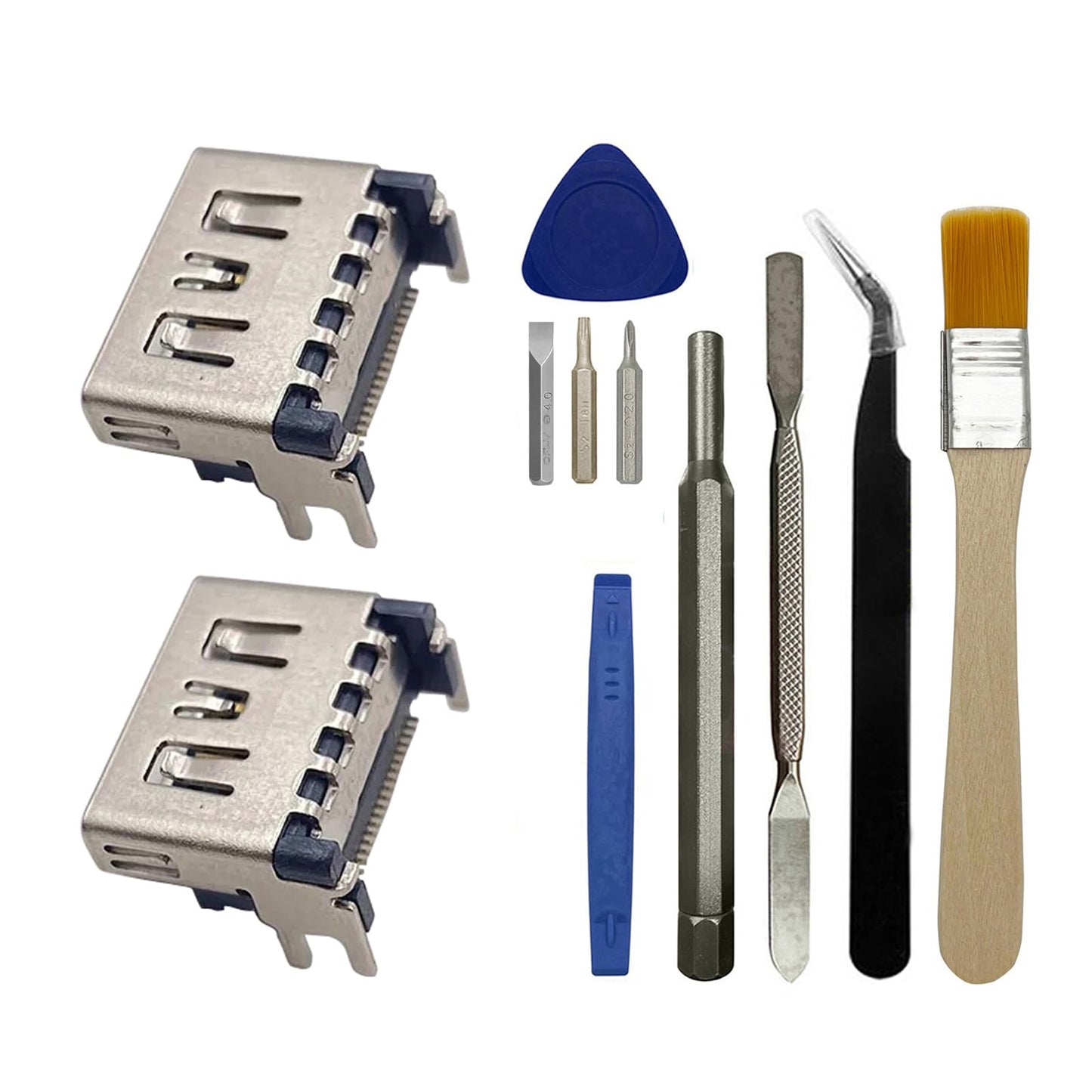 Onyehn PS5 HDMI Port Socket Interface Connector Replacement Part for Sony PlayStation 5 PS5 with Repair Tools(2 Pack)
