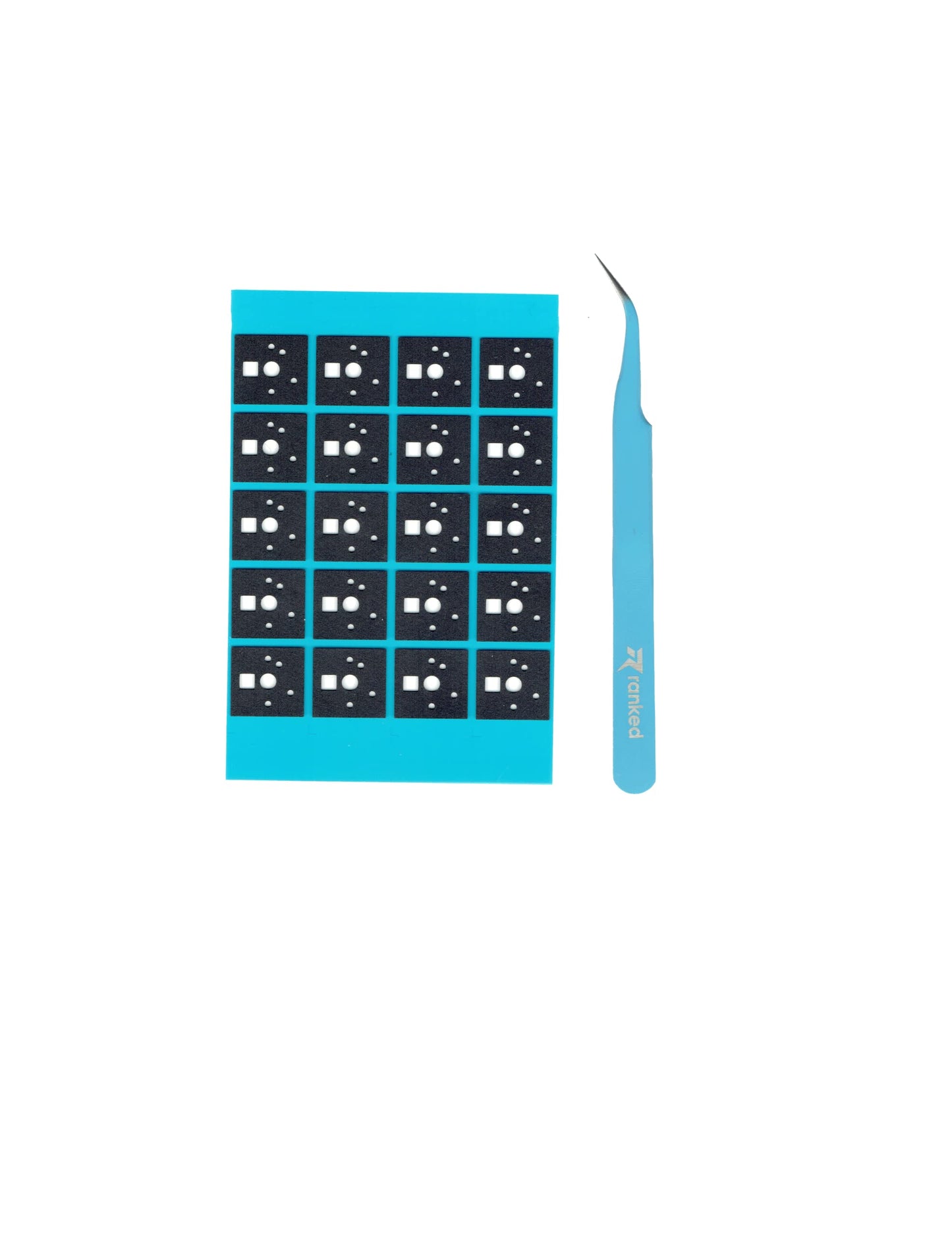 Ranked Premium Switch Pads Kit for DIY Custom Mechanical Keyboard | Poron Foam | 0.5mm Thick (Poron 240 Pcs + 2 Tweezers)