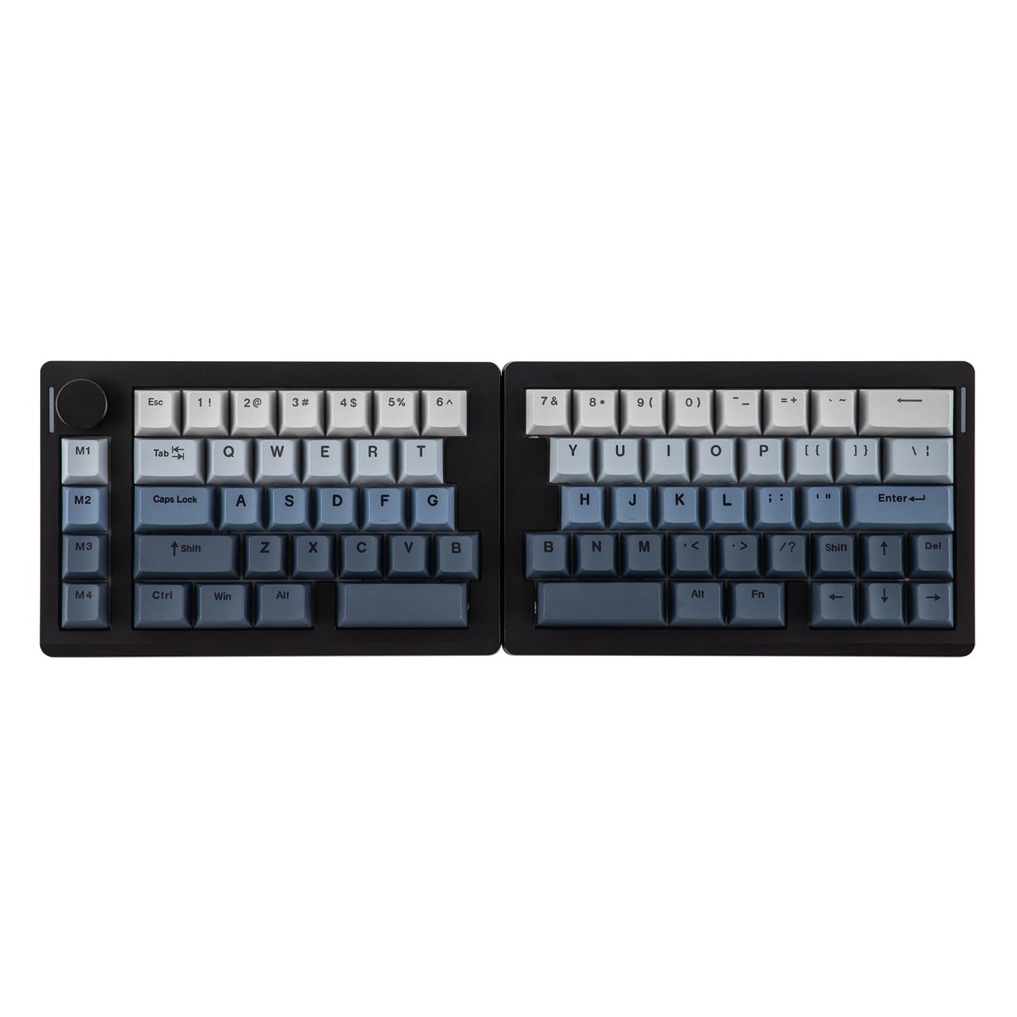 EPOMAKER Split70 Wireless Ergonomic Keyboard with QMK/VIA and Knob Mechanical Gaming Keyboard with RGB Hot-Swap Creamy Linear Switch PBT Keycap Gasket Mac Modifier 70% Split Layout (Black)
