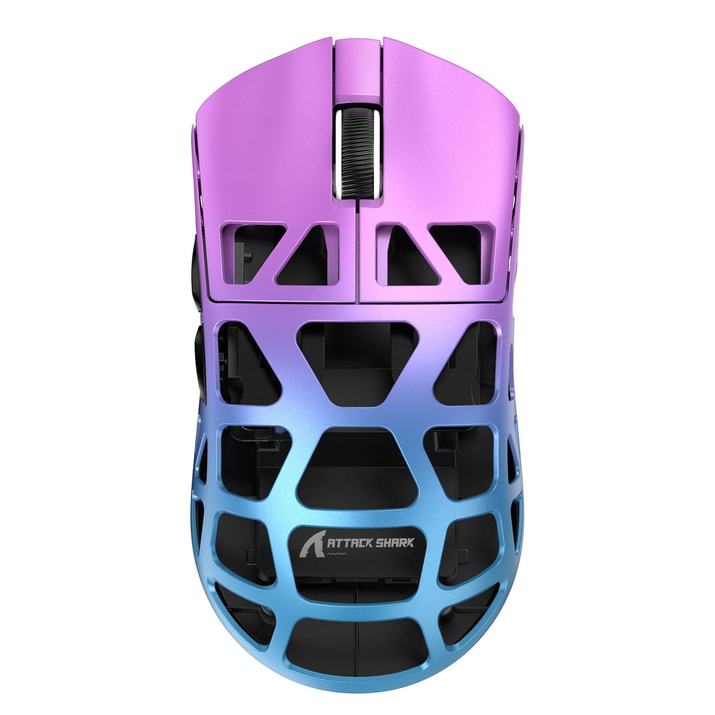 R3 46g Superlight Magnesium Alloy Wireless Gaming Mouse BT/2.4Ghz/Wired Computer Mouse 8000Hz Wireless Polling Rate PAW3395 26K DPI Sensor Programmable Mice PC/Laptop/Mac (Purple&Blue)