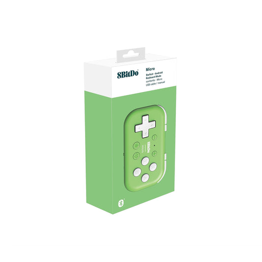 Nargos 8BitDo Mini Bluetooth Controller for Nintendo Switch, Windows, Android - Micro Green Key Chain Size