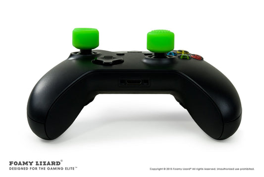 Foamy Lizard AceShot Thumb Grips - 8pc Green Silicone Antislip for Xbox One & Steamdeck - Model FL-TALLTHMB-XBOXONE-GREEN