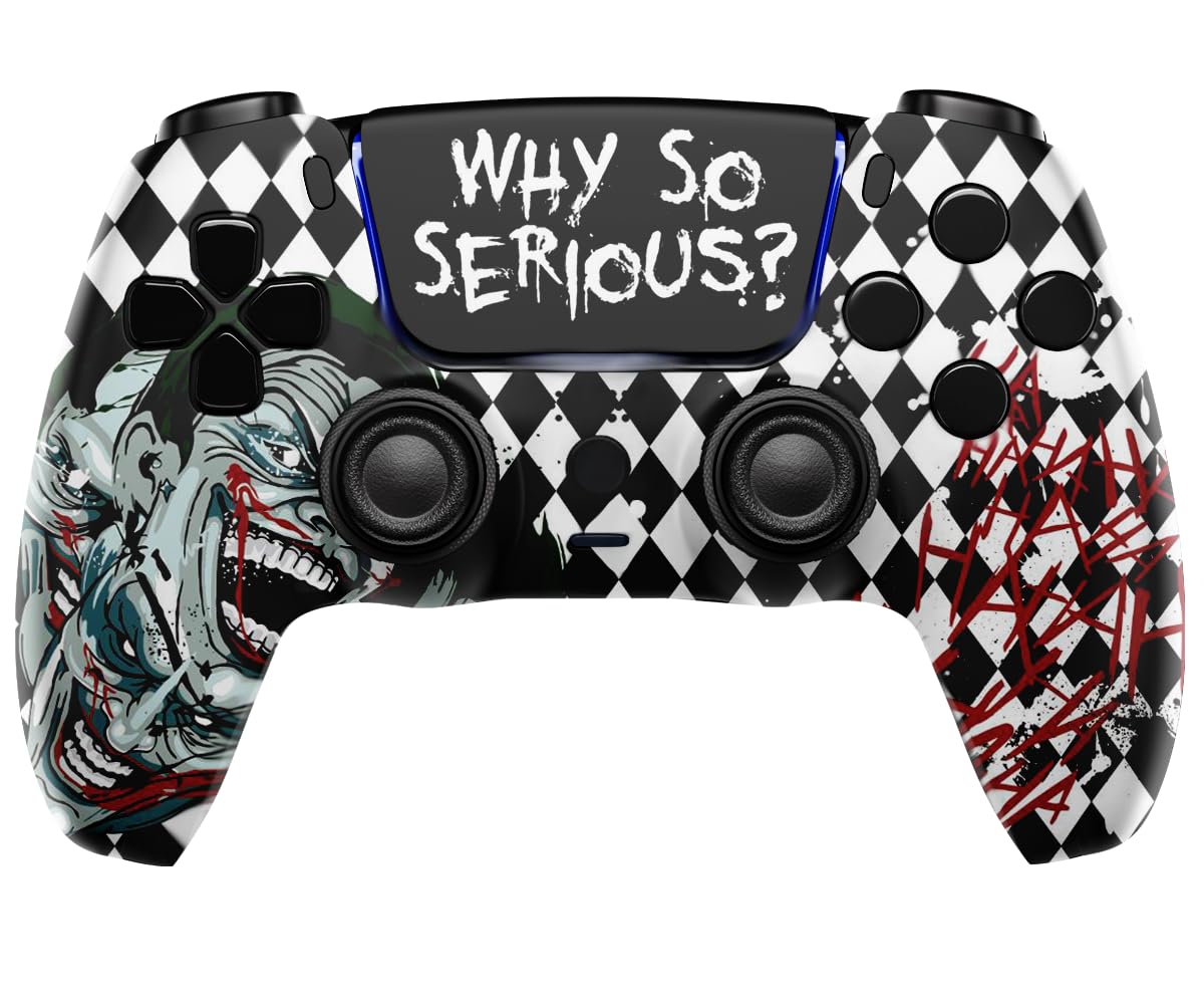 MODDEDZONE M Series Custom Wireless Controller Compatible with PS5 - Exclusive and Unique Design| Customized in the USA| (Black Mask)