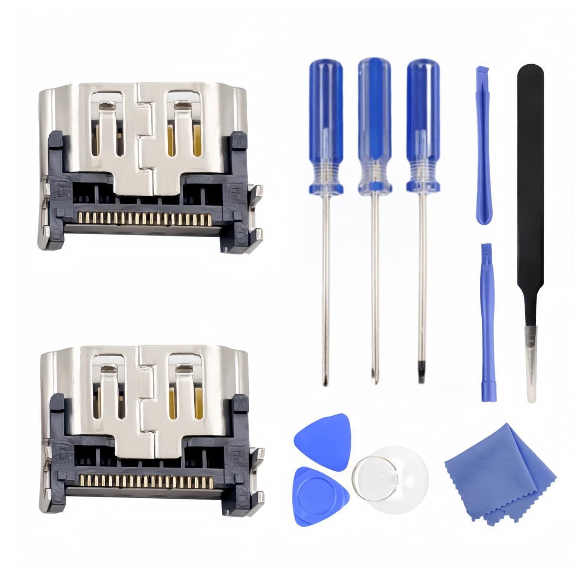 2 Pack HDMI Port Replacement for Sony PlayStation 5 PS5 Display Socket Interface Jack Connector with Tools Kits CFI-1015A CFI-1015B EDM-010 (Sony PlayStation 5)