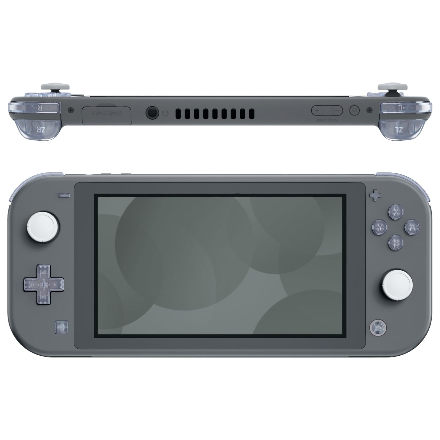 eXtremeRate Clear Glacier Blue Replacement ABXY Home Capture Plus Minus Keys Dpad L R ZL ZR Trigger for Nintendo Switch Lite Full Set Buttons Repair Kits with Tools for Nintendo Switch Lite
