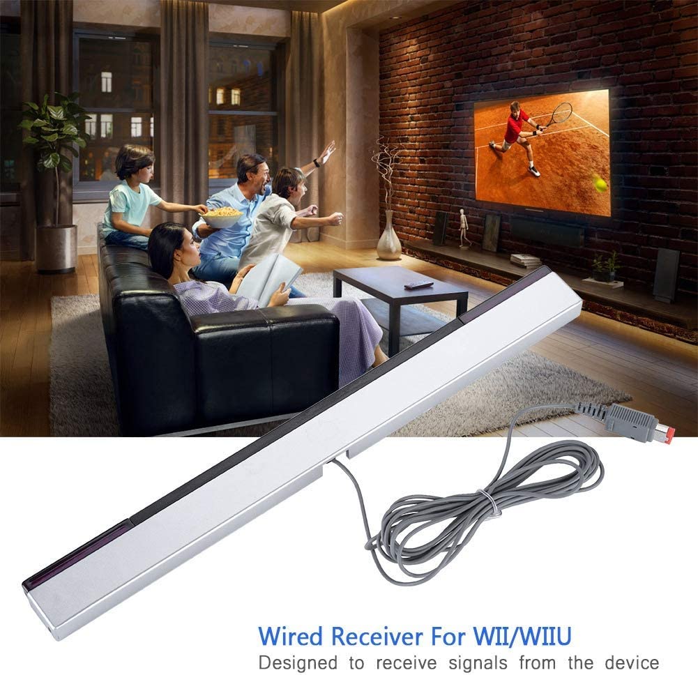 143 Wii Sensor Bar - Original IR Signal Ray Wired Receiver with Stand for Nintendo Wii/WiiU, Model 143y7pagfwgh4