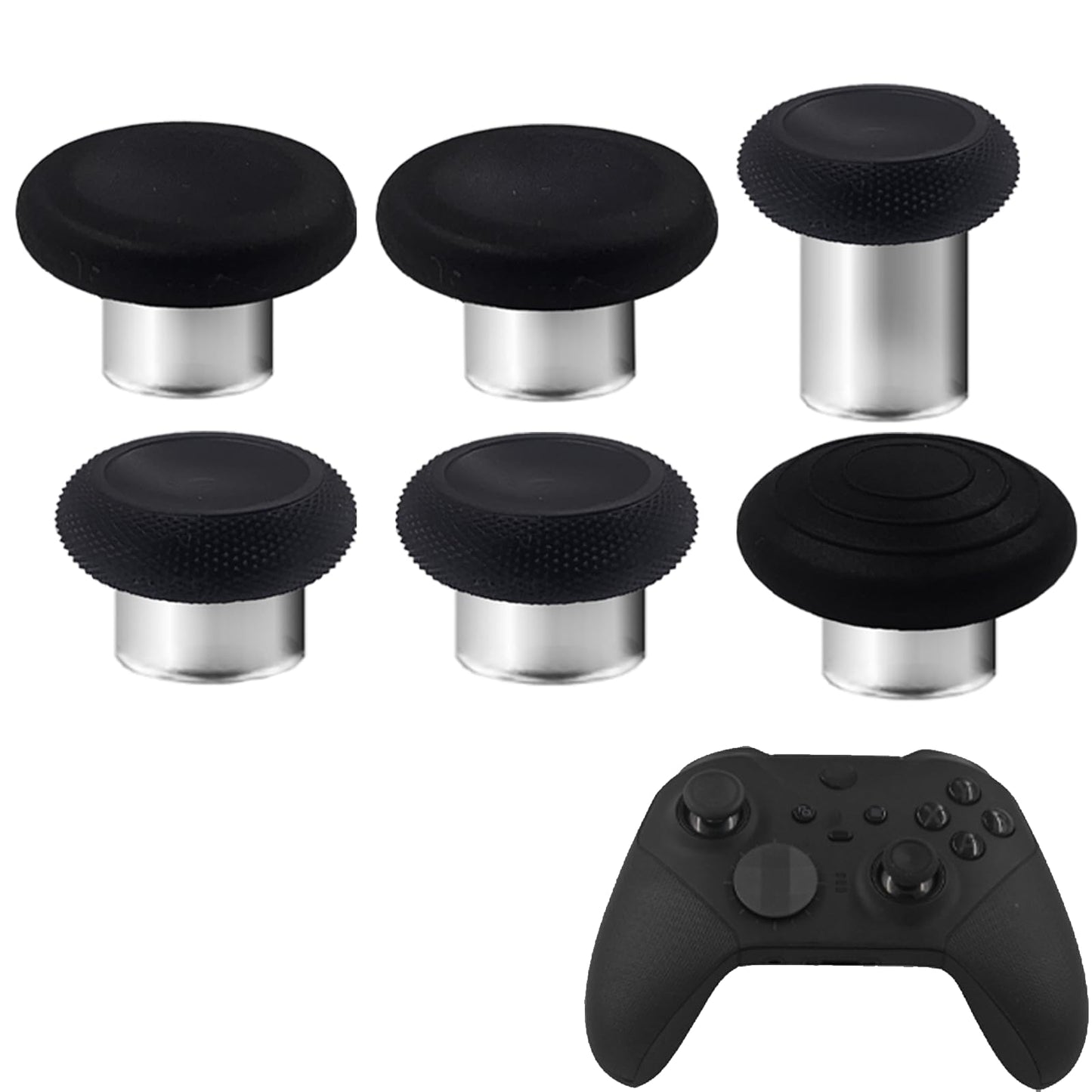 6 in 1 Replacement Thumbsticks for Xbox fine design 2 Core Controller Swap Magnetic Joysticks for Xbox One fine design Series 2 Controller Replacement Parts for Xbox fine design Controller(Black)
